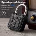 Combination Lock,9 Digit Push Button Combination Padlock,6 Digit Locking Mechanism,Combination Lock Aluminum Combination Digital Padlock for Drawers,Doors,Suitcases,Gym Lockers,Boxes (Black 2)