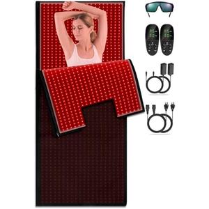 iTHERAU Large Red Light Therapy Blanket 2460 LEDs Infrared Red Light Sleep Bag for Full Body, Resolve Inflammation, Relieve Joint or Back Pain, Red Light Wrap 660 & 850nm Wavelengths, 71in X 32in