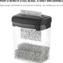 12-Sheet Cross-Cut Paper Shredder for Home Office, P-4 High Security Document Shredder for Credit Cards & Staples, 5.5 Gallon Bin with Transparent Window, ETL Certified Anti-Jam Protection, Black
