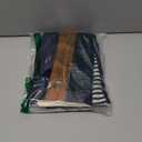 Vfuty Set of 2 Navy and Brown Decorative Throw Pillow Covers 18x18 Inch Faux Leather and Cotton Patchwork Pillow Cover,Modern Farmhouse Accent Pillow Case for Living Room Couch Bed Boho Decor