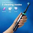 Oral-B Rechargeable Electric Toothbrush, iO3 Limited Deep Clean, 3 Cleaning Modes, Visual Pressure Sensor to Protect Gums, 2 Brush Heads, Travel Case, ICY Blue