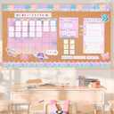 2 x xo, Fetti Bulletin Board Trim Set, 103 feet, 88 Pieces | Chalkboard Border, Classroom Decorations, Pastel School Sign, Friendship Bracelet Banner, Teacher Supplies