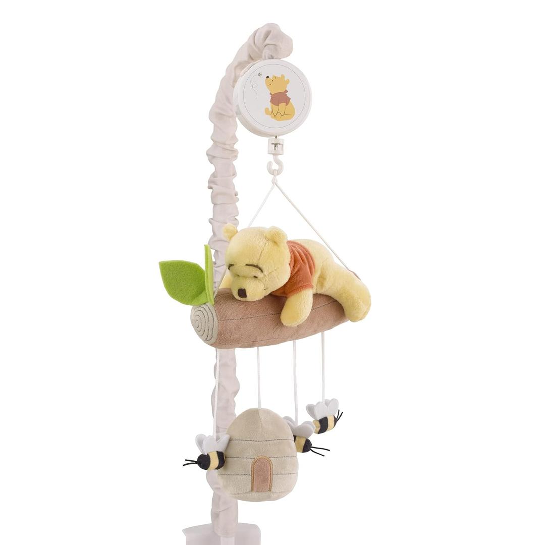NoJo Disney Winnie The Pooh Hugs and Honeycombs Plush Musical Mobile with Bee Hive, Bees, Pooh Bear and Tree Branch