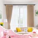 Black Double Curtain Rods 72-144 Inches (6 to 12 Ft), 1 Inch Telescoping Window Curtain Rod with Translucent Finials, USFOOK Long Double Window Rods for Kitchen, Patio, Wall Mounted