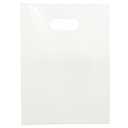 Choice Marts 100 White Bags for Small Business 1.5Mil Thick 9"x12" Great For Merchandise And Retail Extra Glossy White Gift Bags With Handles