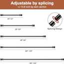 Double Curtain Rods for windows, 1 Inch Diameter double rod curtain rods Heavy Duty Decorative Drapery Rod for Windows 28 to 60 Inch Black