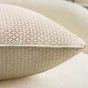 Pyonic Lumbar Waffle Pillow Covers,Set of 2 Soft Cotton 12X20 inch Throw Pillow Covers,Decorative Accent Weaving Farmhouse Couch Pillow Covers for Living Room,Sofa,Beige