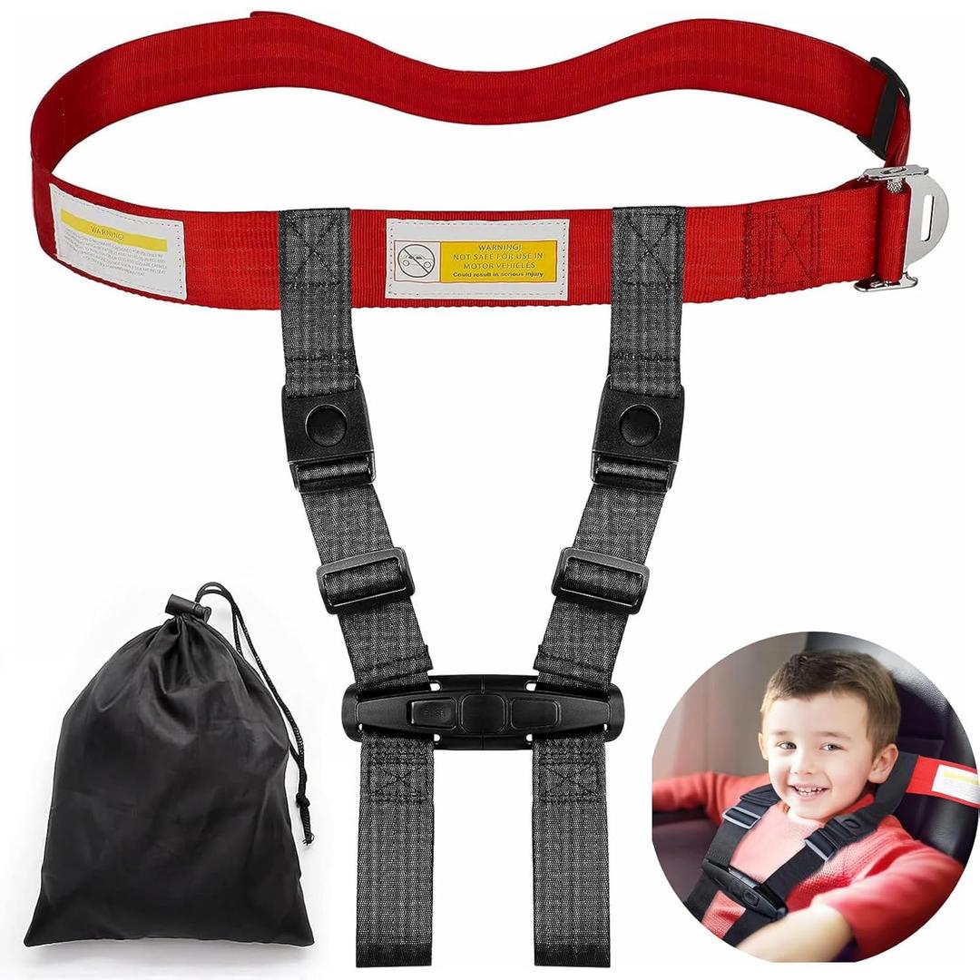 Child Airplane Safety Travel Harness, Airplane Travel Accessories for Kid Toddler, Child Aviation Flight Seat Device, Safety Restraint System Keep Your Child Safe (Not Suitable for Vehicles) (B Version)