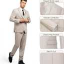 Mens Slim Fit 3 PCS Suit Wedding Graduation Business 2 Button Notch Lapel Jacket Vest Pants Gift for Men Son