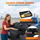 Nilight Truck Bed Tool Box Left Drivers Side Truck Tool Box Fit for Dodge Ram 1500 2500 3500 2002-2018 ABS Swing Case Truck Bed Storage Box w Lockable Lid Waterproof Wheel Well Toolbox, without Rambox
