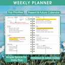 4 x Ymumuda Academic Planner 2026, Daily Weekly and Monthly Calendar Planner (Jan. 2026-Dec. 2026),8.4"6.3", Hardcover Notebook Teacher Supplies, Premium Thick Paper, Planners for School Work Office