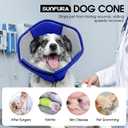 Dog Cone - Soft Cone for Dogs to Stop Licking, Pet E-Collar Alternative After Surgery, Adjustable Pet Recovery Collar for Wound Healing, Blue Large