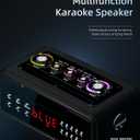 Karaoke Machine for Adults, Portable Bluetooth Speaker with 2 Wireless Microphones and Lights Show, Karaoke Speaker with Bass & Treble, Supports for TWS,USB,FM,REC,AUX in,TF Card for Party/Meeting