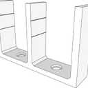 Universal Adjustable Height Sliding Closet Door Floor Guide Bracket - White - Grovers Home Solutions
