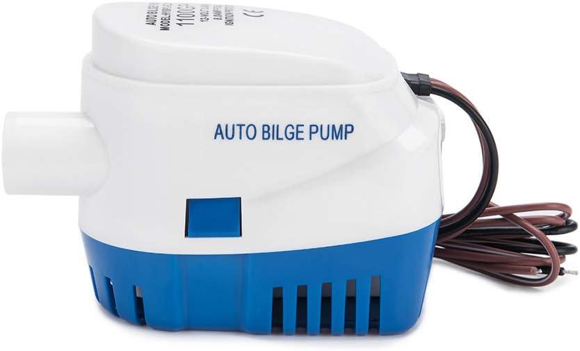 Dontmiss Automatic Submersible Small Boat Bilge Pump 12v 1100gph Auto with Float Switch bilge pump for boat (Outlet Diameter1 1/8")