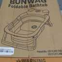 Baby Bathtub, Collapsible Newborn Bathtub for Infant to Toddler 0-24 Months with Soft Cushion and Thermometer,Portable Travel Newborn Tub with No-Slip Feet, Baby Shower Gifts,Grey