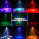 Moving Head DJ Lights, 150W RGBW LED Moving Head Light with Mixed Lighting Effects, 6 Arms Party Lights Support DMX-512 & Sound Activated, Stage Lights for Party Disco KTV Wedding Club