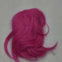 Hot Pink Bob Wig With Bangs 12 Inch Short Synthetic Fiber Bob Wigs for Women Short Bob Wigs and Halloween Cosplay Wig for Daily Life Colorful Wigs With One Cap (Hot Pink)