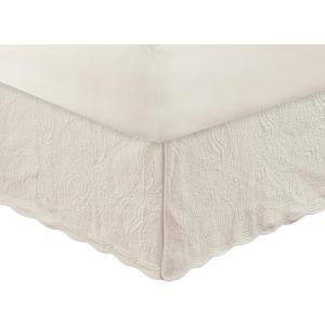 Greenland Home GL-1710GBKQ Paisley Quilted Bed Skirt, Ivory, Queen