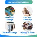 Reli. 6-10 Gallon Trash Bags | 300 Bags | Clear | Bathroom | Strong | Garbage