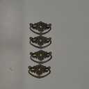 4 PCs Vintage Antique Brass Bail Pull Handle for Wooden Drawer Cabinet Cupboard, Length 2.8-in (7.1 cm) and Height 1.7-in (4.4 cm)