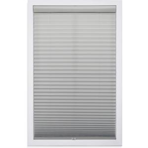 DEZ FURNISHINGS Cordless 1" Light Filtering Pleated Shade, Fabric, 30" W x 48" H, Silver Gray