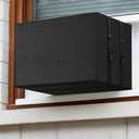600D Window Air Conditioner Covers for Outside Unit for Winter Insulation, Winter Ac Covers Outdoor Heavy Duty, Waterproof Defender with Adjustable Strap(Black-M-21"W x 16"D x 15"H)