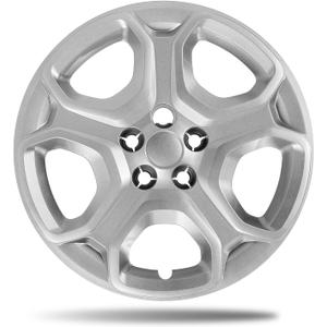 17 Inch Gloss Silver ABS Hubcaps for 2013–2025 Ford Escape S Base, Fits 17-inch OEM Steel Wheels CJ5Z-1015-A & LJ6Z-1015-A, OEM Replacement GJ5Z-1130-A, Bolt-on Wheel Covers, 4-Pack
