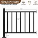 Aluminum Deck Railing Kit, Modular 36 in H. x 4 Ft W Level Railing Kit for Outdoor Steps,Heavy Duty Balustrade System for Deck, Porch, Patio & Balcony(1 Post, 1 Panel)