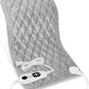 Weighted Heating Pad-Electric Heating Pads for Back,Neck,Abdomen,Moist Heated Pad for Shoulder,Knee,Hot Pad for Arms and Legs,Dry&Moist Heat & Auto Shut Off(Weighted Silver,12''24'')