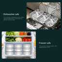 GIUOIDUO 10 Pack Stainless Steel Food Storage Containers with Leak-Proof Lids, 37oz Reusable Metal Meal Prep Lunch Boxes, Stackable, Dishwasher Safe for Snacks, Fruits & On-the-Go Meals, BPA-Free