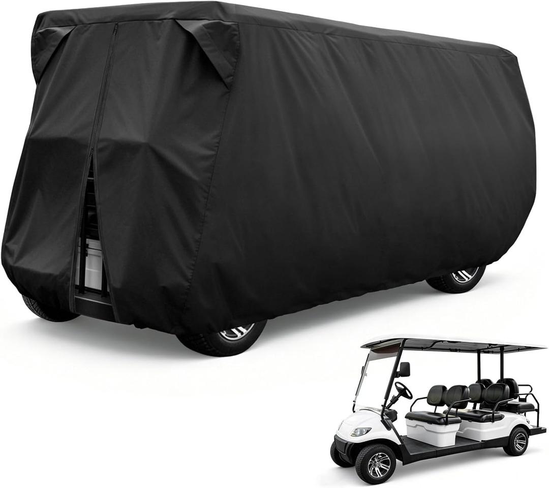 moveland 6 Passenger Golf Cart Storage Cover Compatible with E Z GO, Club Car, Yamaha - Dustproof & Durable