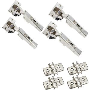 Blum 110 Degree Cliptop 71B3550 Soft Close Hinges - Full Overlay Soft Close Frameless Application kit Includes Screws