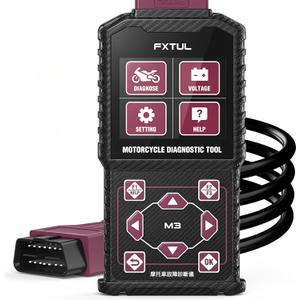 M3-A Motorcycle Diagnostic Scanner for Honda Yamaha Kawasaki | Full System OBD2 Code Reader, Live Data, Actuation Test, Fault Code Reset & Battery Voltage Test
