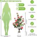 UPBUD Artificial Camellia Tree 2 Pack, 3.3FT Fake Camellia Plant with 30 Blooming Pink Flowers & Planter, Tall Faux Floral Plants Flower Trees for Indoor Modern Home Office Front Porch Floor Decor
