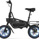 Jetson Bolt Electric Bike, Foot Pegs, Easy-Folding, Built-in Carrying Handle, Twist Throttle, Cruise Control, Up to 15.5 MPH, Range Up to 15 Miles, Ages 13+