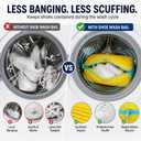 Shoe Washing Machine Bag 2 Pack, 20,000+ Chenille Sneaker Wash Bags for Washer and Dryer, Large Shoe Bag for Washing Machine with Self-Locking Zipper