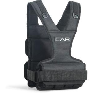 CAP Barbell Adjustable Weighted Vest | 30lbs- F| Heavy-Duty Workout Vest with Removable Iron Weights for Strength Training, Cardio, Running, and Calisthenics
