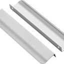 Ravinte 40 Pack Finger Pulls for Cabinets 160mm/6.25in Hole Center Tab Cabinet Handle Silver Finger Edge Pulls Concealed Handles for Kitchen Drawer Finger 200mm/7.87in Length