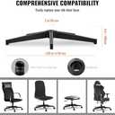 VEVOR Office Chair Base Replacement, 28", 2500 lbs Static Load Capacity, Heavy Duty Universal Computer Desk Chair Stool Base Part with Reinforced Metal Legs, Desk Chair Base Replacement Parts, Black