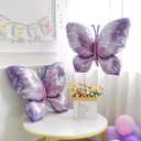 Spring Floral Butterfly Balloon Arch Kit,137Pcs Pastel Lavender Purple Yellow Balloon Garland with Daisy,Butterfly Foil Balloons for Wildflower Fairy Baby Shower Birthday Garden Tea Party Decorations
