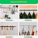 Shower Curtain Hooks Rings Bronze, Rust Proof Stainless Steel Easy Glide Shower Curtain Rings, Double Sided Shower Hooks Rings for Bathroom Shower Rods Curtains, Set of 12 Hooks - Bronze