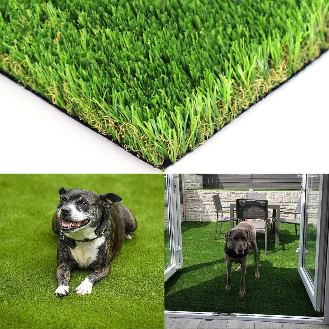 Realistic Artificial Grass Turf -Indoor Outdoor Garden Lawn Landscape Synthetic Grass Mat - Thick Fake Grass Rug 5FT x 8FT(40 Square FT)