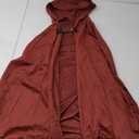 Medieval Hooded Cloak Halloween Renaissance Cape with hood Wizard Costume Sorcerer Cosplay Witch (Red)
