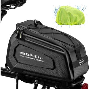 ROCKBROS Bike Rack Bags - 9LHard Shell Bicycle Rear Rack Bag Large Pannier for Bicycle Rear Rack Bags Bike Rear Seat Bag Bike Trunk Bag Ebike Battery Bag Bike Saddle Bag for Rear Rack Bike Accessories