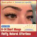 Fairy Lash Clusters with Spikes Eyelash Extensions Wispy Manga Lashes Individual Lashes Extension 8-14mm DIY Soft Eyelash Clusters 144Pcs Lash Clusters Kit DIY at Home by FANXITON, Manga Lash Clusters-A
