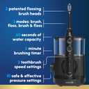 Waterpik Sonic-Fusion 2.0 Professional Flossing Electric Toothbrush with Water Flosser Combo Two In One, For Daily Gum Care and Cleaning Teeth, Braces, Implants, Black SF-04CD012-4