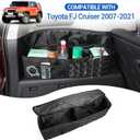 Car Trunk Organizer Compatible with Toyota FJ Cruiser 2007-2021, Rear Storage Organizer Multi-Compartment Oxford Cloth Car Storage Bag Space Saving, Black