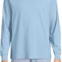 Lands' End Men's Super-T Long Sleeve T-Shirt Blue, Size S