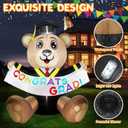 6FT Graduation Inflatable Decoration Bear Blow Up Yard Decorations Bear with LED Lights Indoor & Outdoor Vacation Yard Garden Lawn Décor Commencement Season Graduation Ceremony